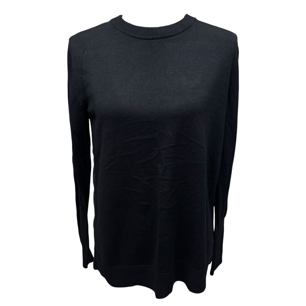 Lululemon Womens Still At Ease Pullover Sweater Black Cashmere Blend Size 8 - Picture 7 of 7